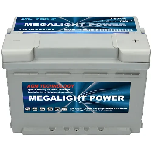 Megalight AGM 12V 75Ah P+