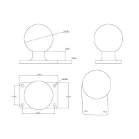 Podstawa kulowa RAM z 4-otworowym wzorem 1,5" x 2,5"